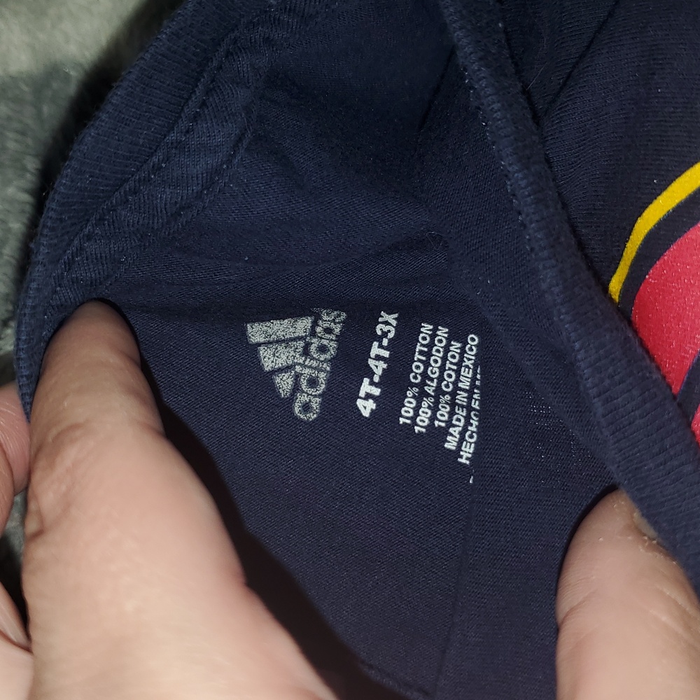 ❤️‍🔥10/$10❤️‍🔥 Kids Adidas Cleveland Cavaliers Blue T-shirt Size 4t - Picture 3 of 3